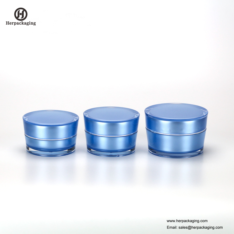 HXL227 pot de cosmétique acrylique vide rond rond de luxe