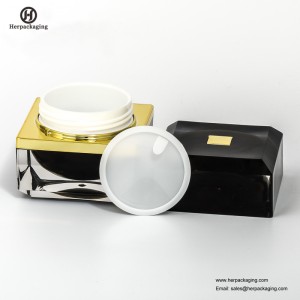 HXL233 bouteille et pot en acrylique carrés pour crème de soin de la peau Vider le pot de cosmétique à double paroi Conteneur pour la peau