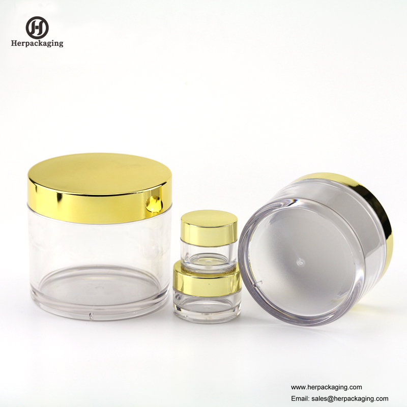 HXL237 bocal cosmétique acrylique vide de luxe rond