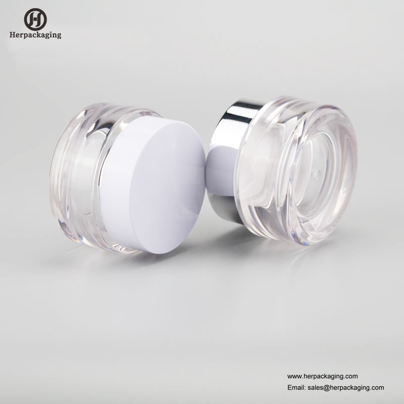 HXL237A jarre cosmétique acrylique vide ronde de luxe