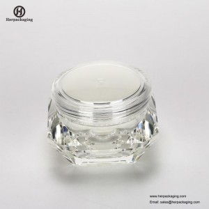 HXL2210 jarre de crème cosmétique vide à double paroi de forme de diamant de forme de diamant
