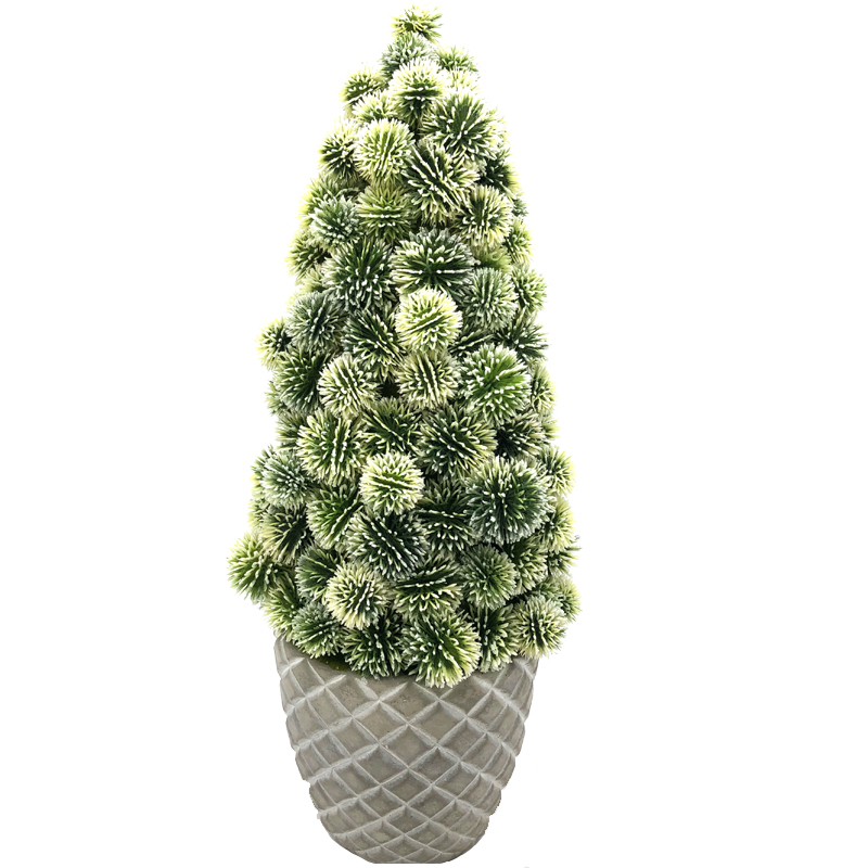 Boule de cactus artificielle dans la décoration succulente de pot décoratif pour la maison ou le bureau