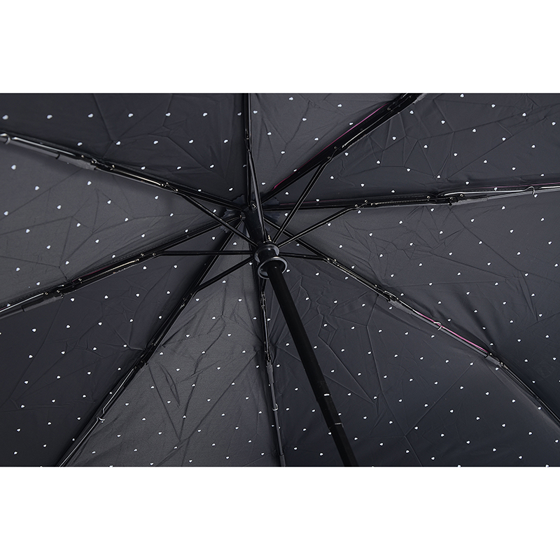 Parapluie de protection UV à revêtement noir coloré 3 parasol pliant