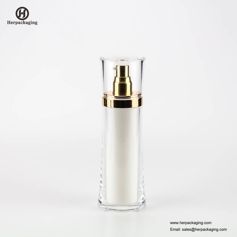 HXL316 vide acrylique crème sans air et bouteille de lotion emballage cosmétique contenant de soins de la peau