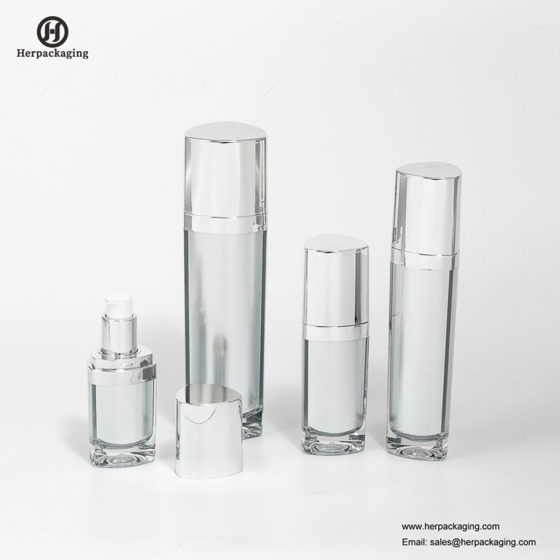 HXL318 vide acrylique crème sans air et bouteille de lotion emballage cosmétique contenant de soins de la peau