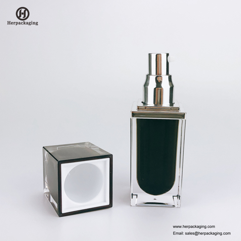 HXL326 vide acrylique crème sans air et bouteille de lotion emballage cosmétique contenant de soins de la peau