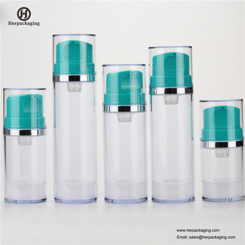 HXL415 vide acrylique crème sans air et bouteille de lotion emballage cosmétique contenant de soins de la peau