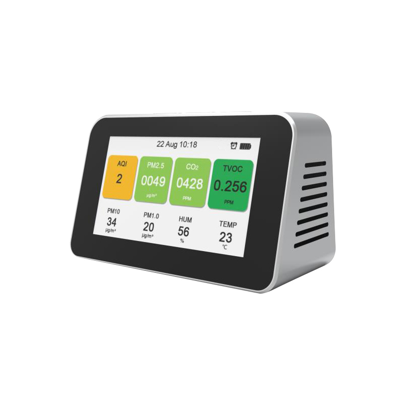 Dienmern 2019 Détecteur de qualité de l'air portable CO2 testeur PM2.5 détecteur de l'air intérieur PM1.0 PM10 moniteur de qualité de l'air intelligent HCHO