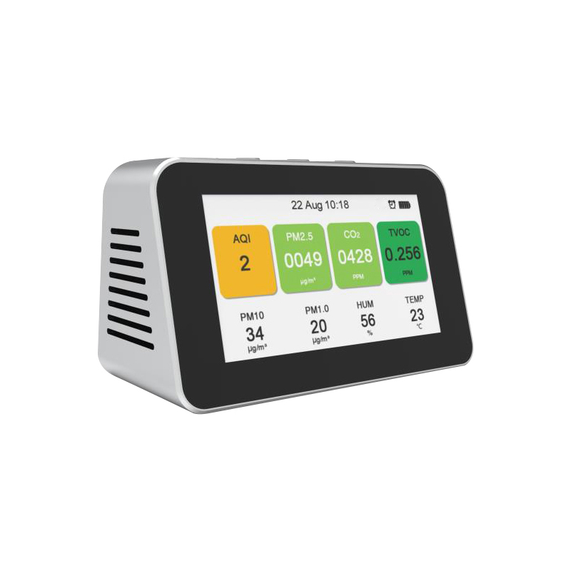 Nouveau détecteur d'air Détecteur de laser Détecteur de PM2.5 Détecteur Portable Précis CO2 Moniteur de qualité de l'air PM10 TVOC AQI