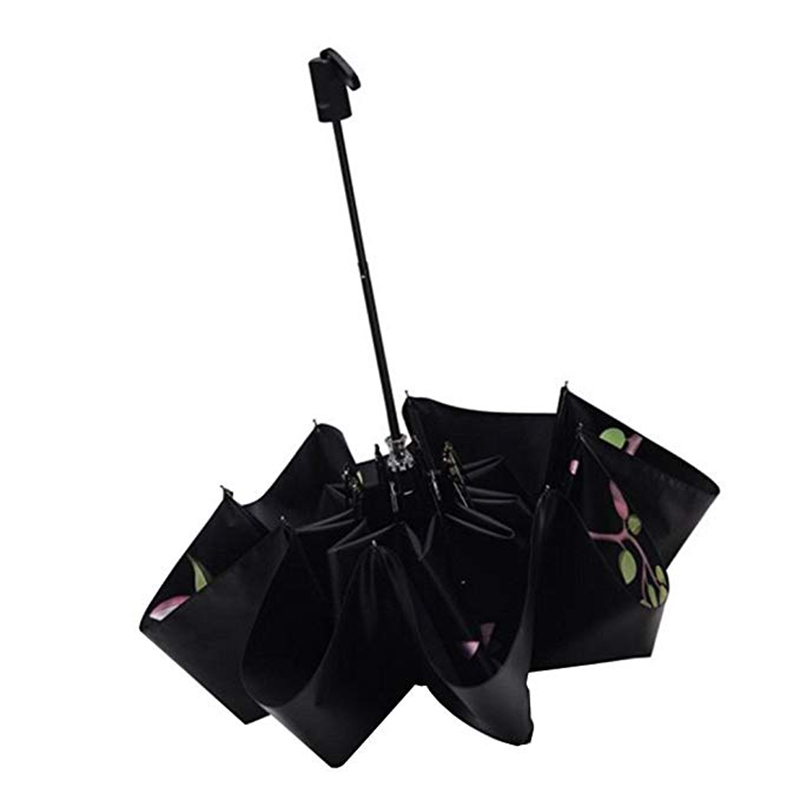 Protection contre les rayons UV, impression personnalisée de fleurs, triple ouverture manuelle