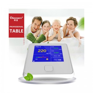 Analyseur de gaz de moniteur de qualité de l'air intérieur extérieur numérique PM2.5 TVOC HCHO AQI PM10 testeur Analyseurs d'air avec batterie rechargeable