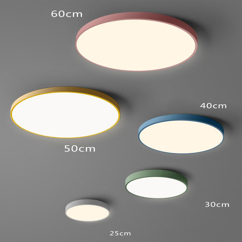 Alliage acrylique moderne rond rond 5cm LED super mince.