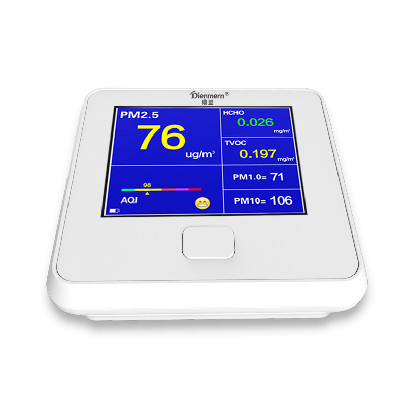 Détecteur de qualité d’air Dienmern DM103 Pour PM2.5 + HCHO + TVOC + AQI + PM1.0 + PM10