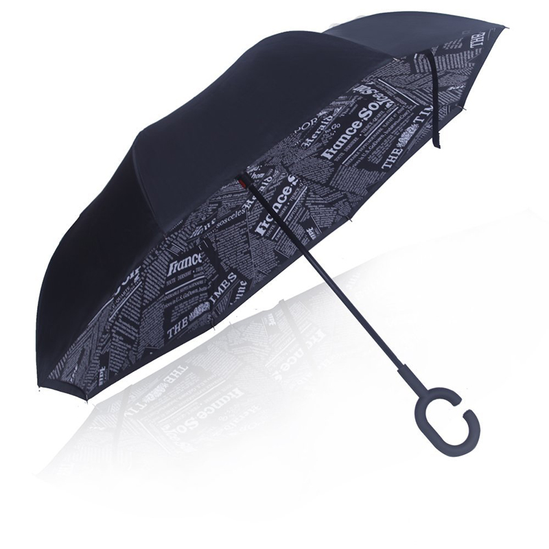 2019 parapluie inversé inversé de fleurs de pluie d'auto