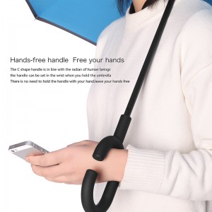 Cadeaux personnalisés article manuel ouvert coupe-vent inversé inverser la pluie fleur parapluie