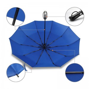 Parapluie pluie 3 nervures triple ouverture automatique et fermeture automatique avec impression personnalisée