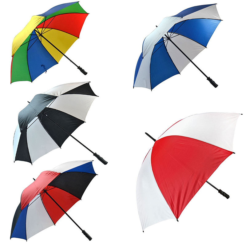 Marketing parapluie manuel ouvert avec cadre en fibre de verre coupe-vent grand parapluie de golf
