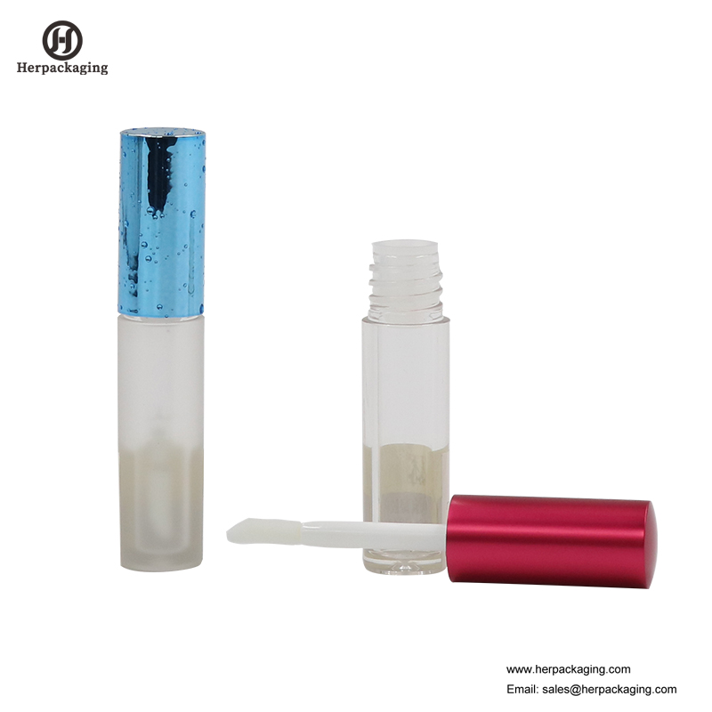 Tubes de brillant à lèvres vides en plastique transparent HCL307 pour applicateurs de brillant à lèvres floqués