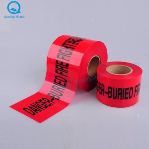 Ruban avertisseur souterrain GAS; ELECTRICITE Ruban de signalisation souterrain; Ruban d'avertissement souterrain FIRE