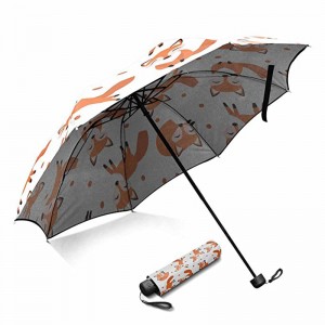 Pongé tissu cadre en métal marketing 3 produits de parapluie soleil