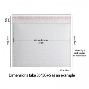 Enveloppes de poly mailers blanches en gros / sacs de transport rembourrés