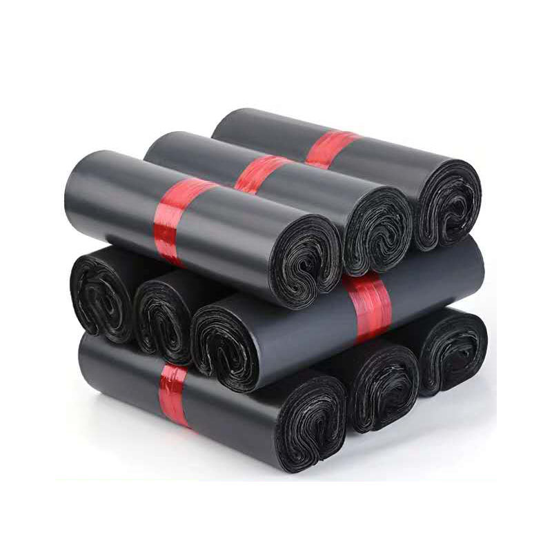 Sac de courrier en plastique poly personnalisé noir mailer express sac d'emballage rose en polyéthylène