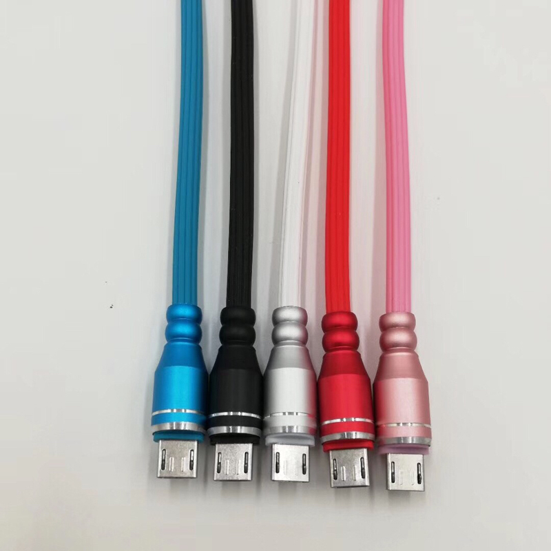 Charge rapide, boîtier en aluminium, câble rond TPE USB pour charge et synchronisation micro USB, type C, iPhone