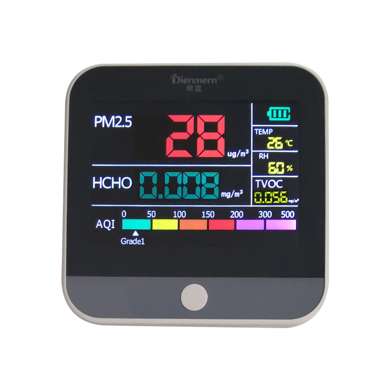 Formaldéhyde Testeur de qualité de l'air PM2.5 Portable Laser TVOC AQI Détecteur Détecteur Intelligent Pour Bureau À La Maison De Voiture Température Humidité