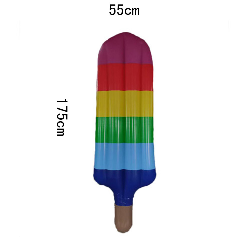 Flotteur / salon de piscine gonflable de popsicle d'arc-en-ciel de piscine