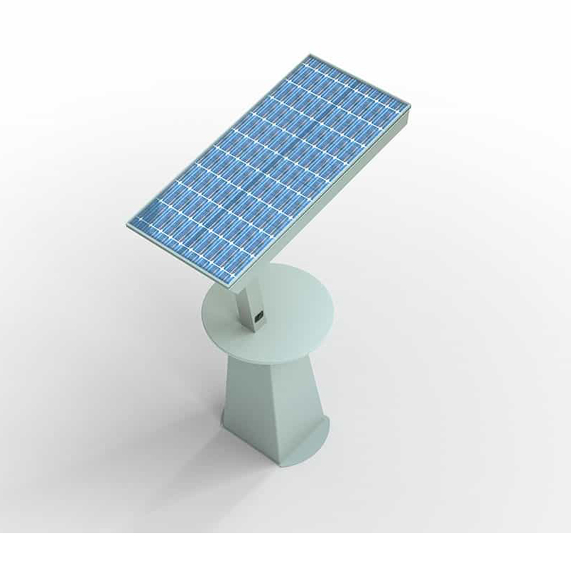 Table basse d'extérieur avec station de chargement solaire