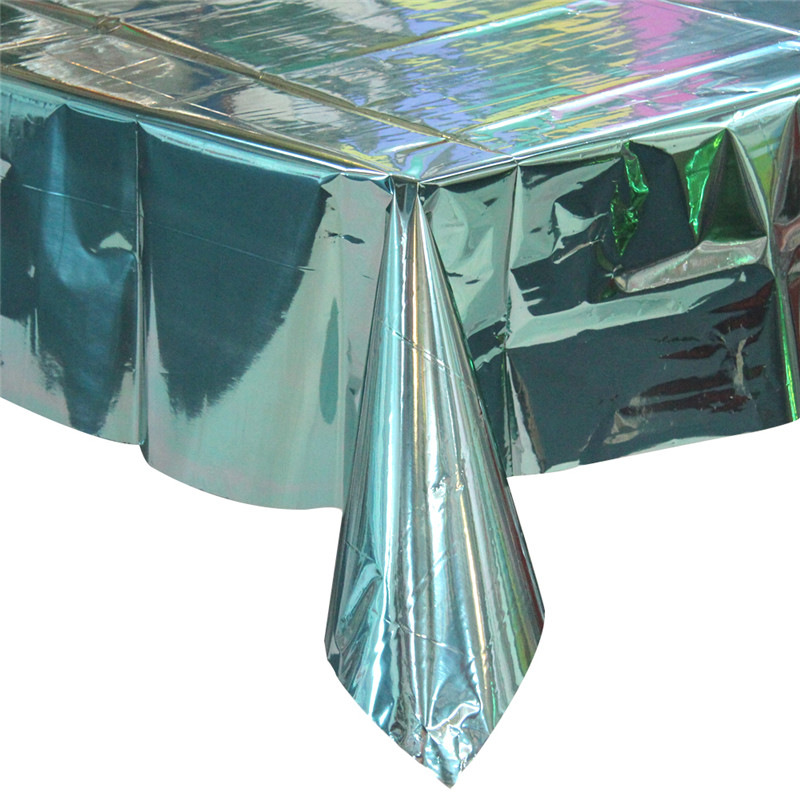 Tapis fait sur commande de nappe d'aluminium coloré métallique de nappe verte colorée / garniture