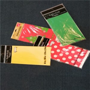 Feuille en plastique de tissu de couverture de table imprimée par coutume de HDPE de LDPE pour des napperons