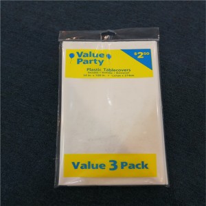 Nappe blanche PVC PEVA 54x108 jetable imprimé Housse de table en plastique graphique