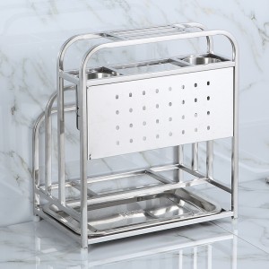 Porte-couteau de cuisine en acier inoxydable, support de planche à découper de cuisine, support de rangement de cuisine