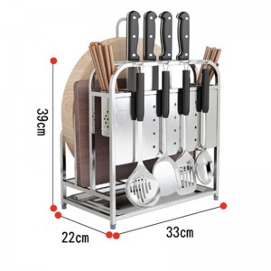 Porte-couteau de cuisine en acier inoxydable, support de planche à découper de cuisine, support de rangement de cuisine