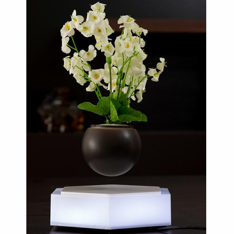 360 spining lévitation magnétique flottant air bonsaï planteur arbre pot