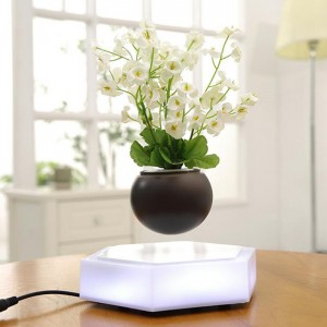 360 spining lévitation magnétique flottant air bonsaï planteur arbre pot