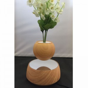 NOUVEAU 360 rotatif en bois magnétique flottant lévitation voler air bonsaï pot planteur pot