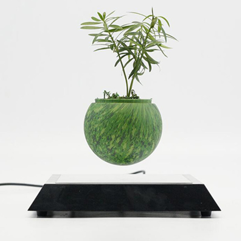 nouveau miroir base carrée lévitation maglev voler air bonsaï étang pot arbre