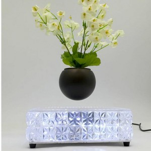 planter PA-0717 de bassin de bonsaï de flottement de lévitation magnétique en cristal léger mené d'air