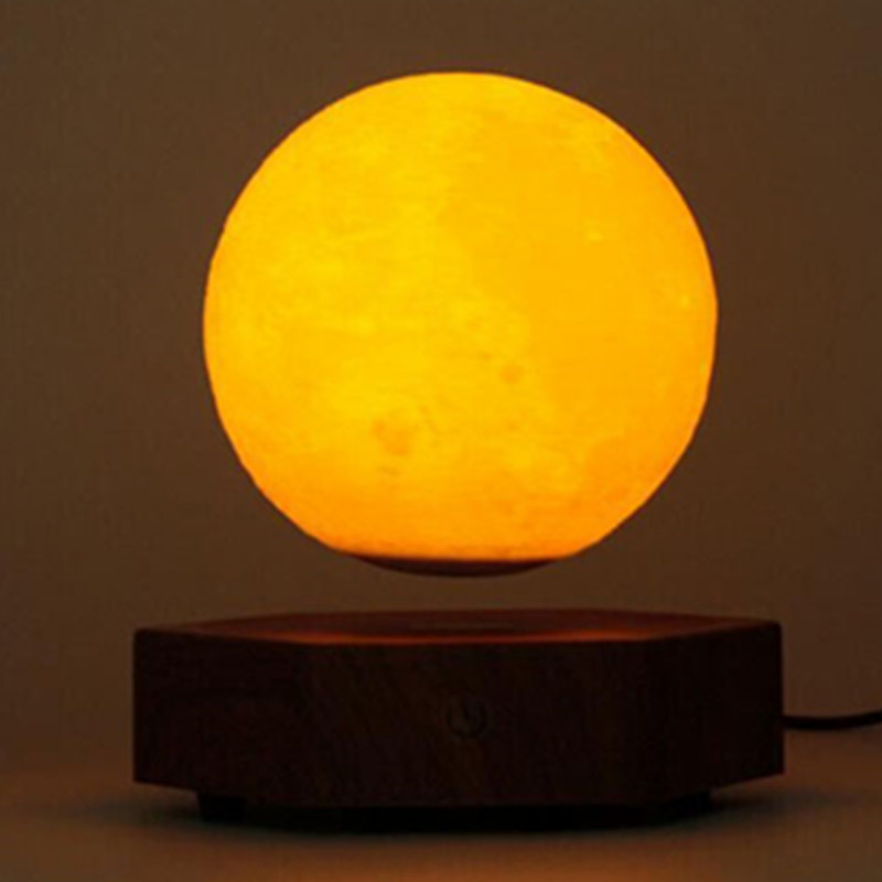 nouveau socle en bois lévitation magnétique lévitation lune PA-1008 lampe de lune flottante