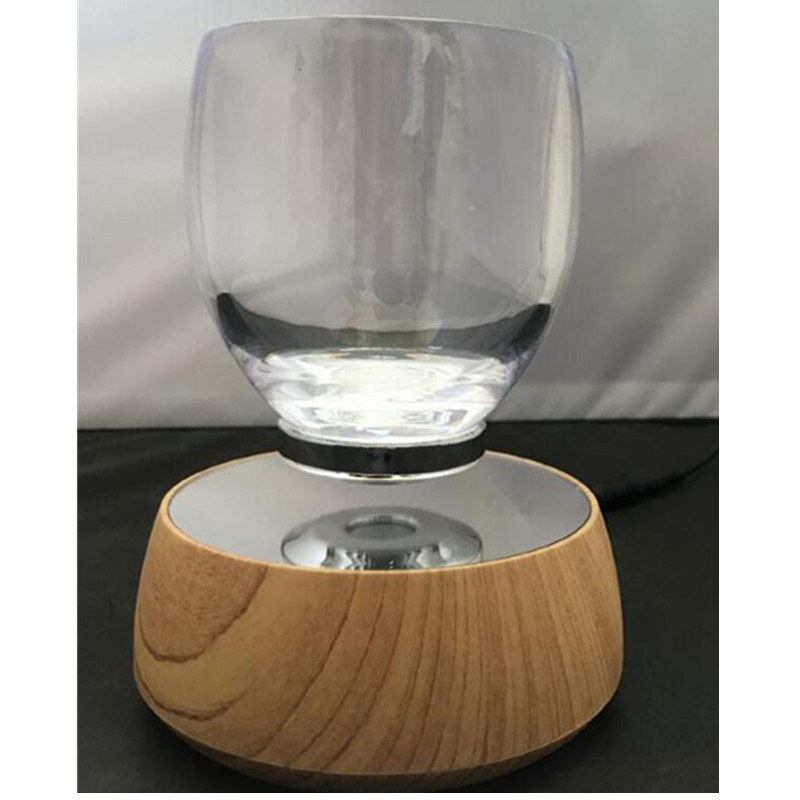 nouveau verre à gobelet flottant à lévitation magnétique rotative 360