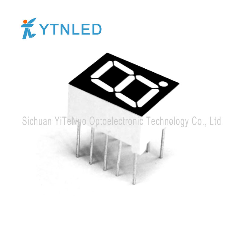 Affichage à LED 7 segments de 0,39 pouce rouge à 1 chiffre, tube numérique