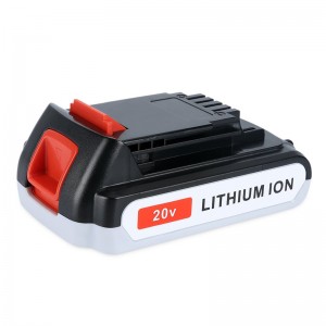 Batteries d'outils de remplacement sans fil Li-ion 1500mAh 20V pour Black \u0026 Decker LB20, LBX20, LBX4020, LB2X4020