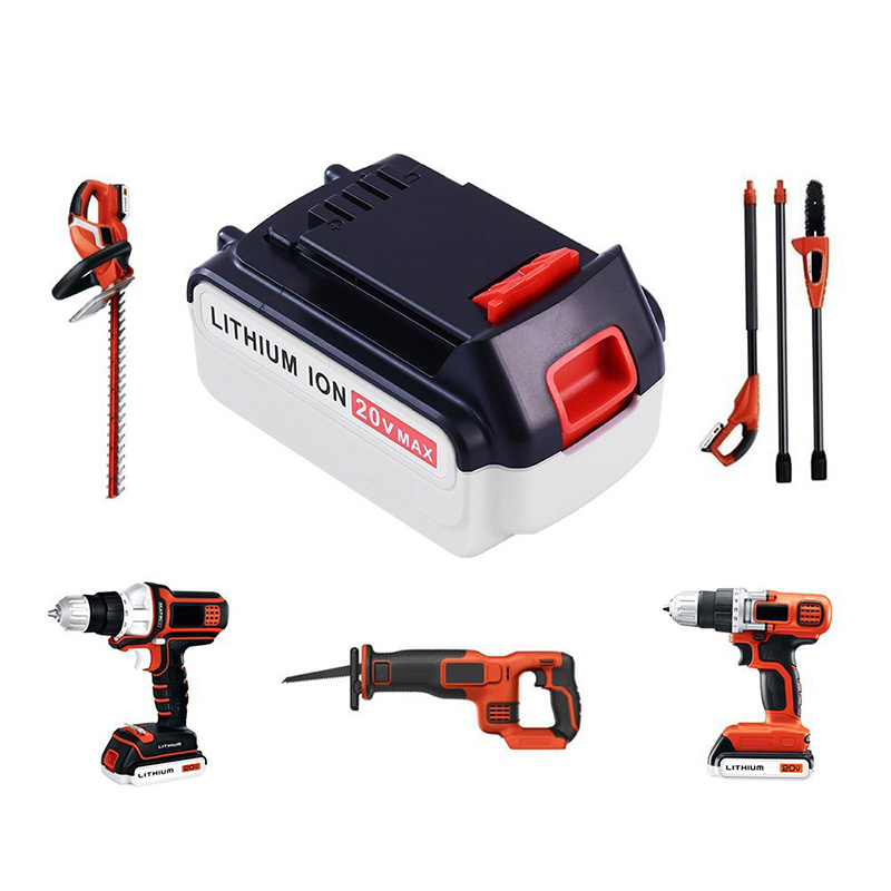 Batteries de remplacement Li-ion 20V 4000mAh pour outils sans fil Black u0026 Decker LB20, LBX20, LBX4020, LB2X4020