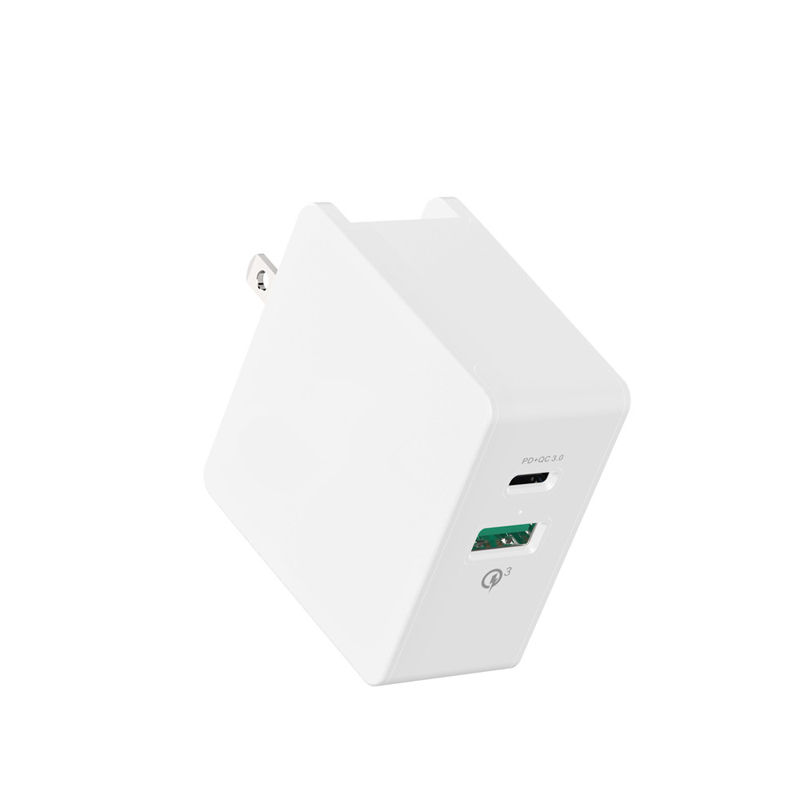 KPS-8006LC Chargeur mural 2 ports PD + QC3.0 / 5V3A