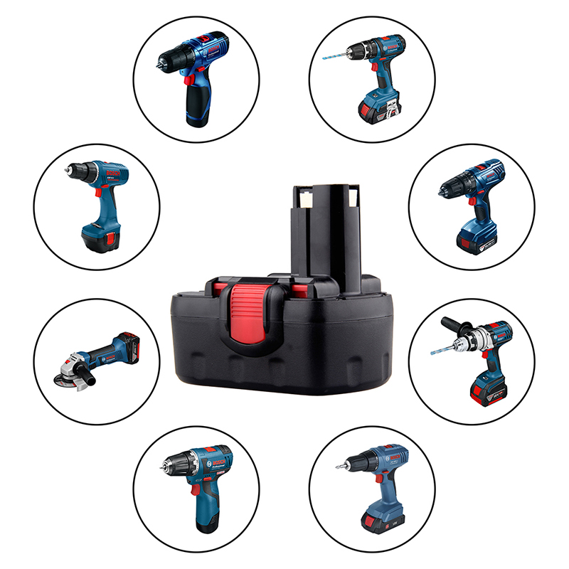 Outil électrique de batteries rechargeables de Ni-Mh 18V 3000mAh pour Bosch BAT025, BAT026