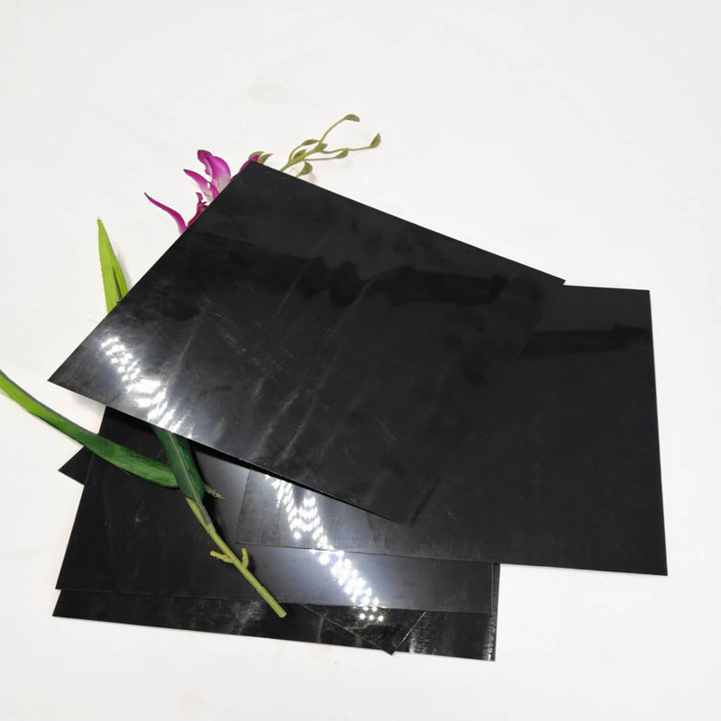 Feuille en plastique de polyester dure à haute brillance noire de la vente 1.0mm pour le décor de meubles