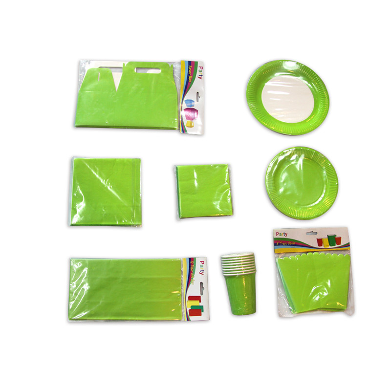 Ensemble professionnel de vaisselle de fête de vaisselle de papier jetable pas cher de fabrication professionnelle
