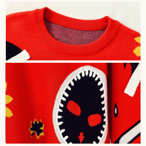 Pull américain jacquard taille européenne épaisse robe chaude tricotée